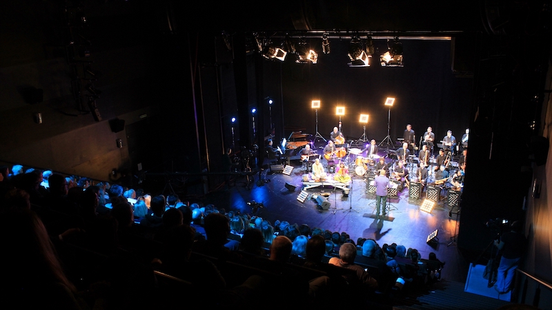 RagaJazz performing Lars Møller's Glow Of Benares with Croatian Radiotelevision Jazz Orchestra in 2017. Photo by Marija Stilinovic.